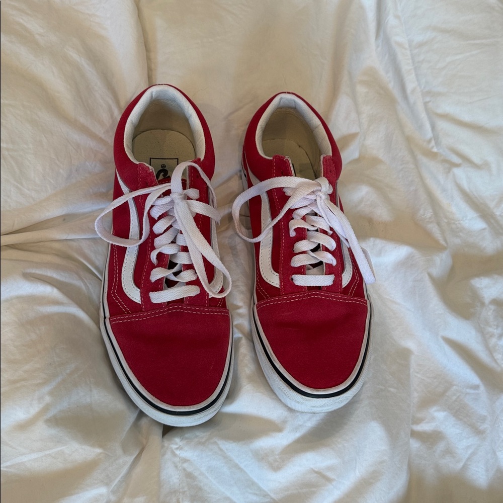 Red and White Sneakers